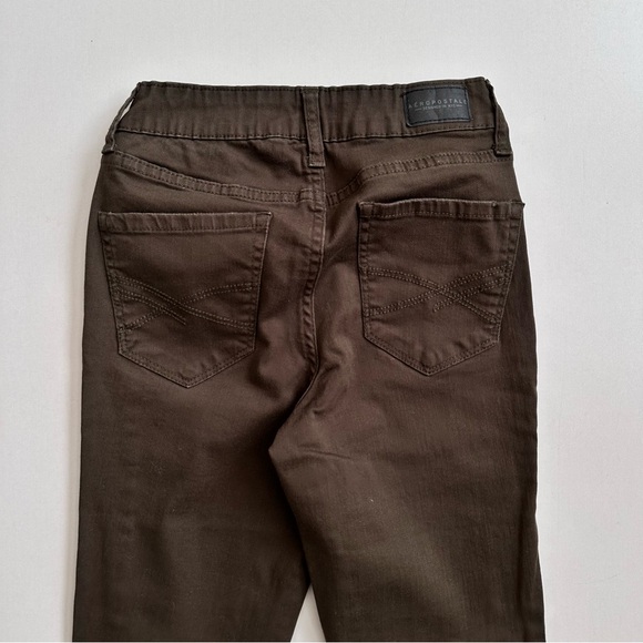 Aeropostale High Waisted Jeggings Forest Green Size 00 - Picture 5 of 5